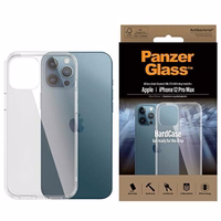 PanzerGlass ClearCase antibakteriālais, militārā standarta sertificētais viedtālruņa apvalks iPhone 12 Pro Max – caurspīdīgs