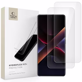 Tech-Protect Hydroflex Fit+2-Pack hidrogēla plēve priekš Xiaomi Redmi Note 14 Pro 5G / 14 Pro+ 5G / Poco X7 5G - Transparent