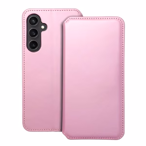 DUAL POCKET grāmatas tipa viedtālruņa apvalks SAMSUNG S23 FE gaiši rozā