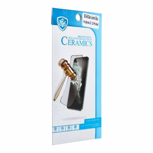 5D Full Glue Ceramic keramikas ekrāna aizsargs iPhone XR / 11, melna