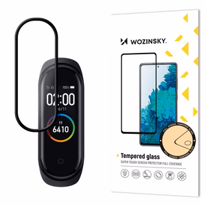 Wozinsky īpaši izturīgs stikls pilna līme ar rāmi apvalkam draudzīgs Xiaomi Mi Band 4 / Mi Band 3 caurspīdīgs