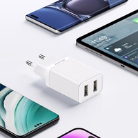 Lādētājs Awei C15L-EU 10W 2xUSB-A + USB-A uz Lightning kabelis 1.0m balts