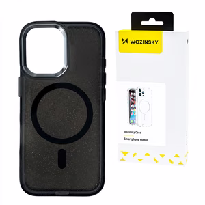 Wozinsky Glitter Чехол с MagSafe для Samsung Galaxy S25+ - чёрный с блёстками