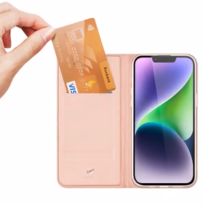 Viedtālruņa apvalks Skin Pro Wallet Case iPhone 15 Plus - rozā