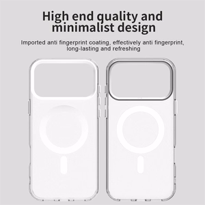 Balts magnētisks hibrīda vāciņš iPhone 18 Pro / 17 Pro, izturīgs pret kritieniem
