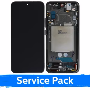 LCD displejs piemērots Xiaomi 13 ar rāmi / melns / (Service Pack)