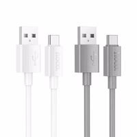 Kabelis USB-A uz USB-C Hoco 3A 1 m X107 pelēks