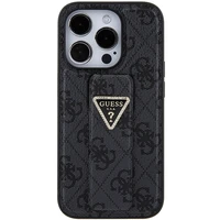 Guess viedtālruņa apvalks ar statīvu Grip Stand 4G Triangle Strass iPhone 15 Pro Max - melns
