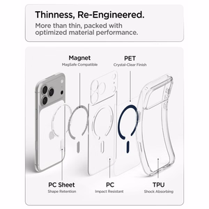 Spigen Ultra Hybrid MagSafe maciņš iPhone 18 Pro Max / 17 Pro Max, caurspīdīgs tumši zils