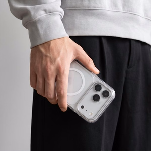 Tech-Protect MagStand MagSafe CC maciņš, paredzēts iPhone 18 Pro / 17 Pro, caurspīdīgs