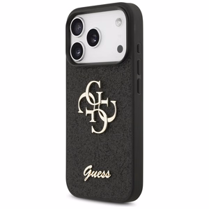 Guess Fixed Glitter Big 4G чехол для iPhone 17 Pro - чёрный