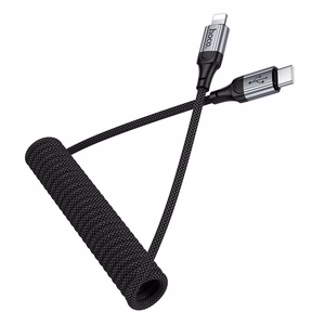 Kabelis USB-C uz Lightning Hoco PD 2,4A 1,5 m X121 melns