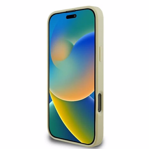Guess Fiksētais Blizgus Lielais 4G apvalks viedtālrunim iPhone 16 Pro - zelts