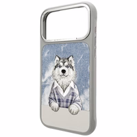 Nimmy Gentle Pets Series Dog MagSafe maciņš iPhone 17 Pro Max pelēks