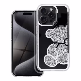 TEDDY BEAR viedtālruņa apvalks IPHONE 16 sudraba