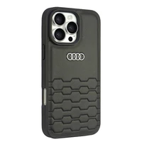 Audi Sintētiskās ādas iPhone 16 Pro Max 6.9" melns/melns cietais apvalks AU-TPUPCIP16PM-GT/D2-BK