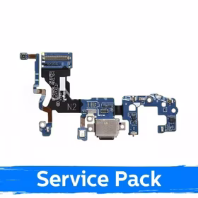 Charging Port Saderīgs ar Samsung G960 S9 Ar Flex / Plata original (Service Pack)