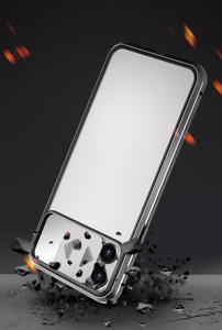Wozinsky Magnetic Cam Slider Case Full Body Cover built-in front glass lens rotector for Huawei P40 black