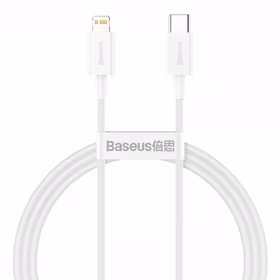 USB Kabelis Baseus "Superior" Balts "Type-C / Lightning" 100cm