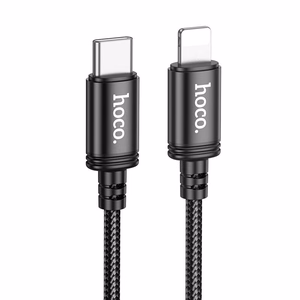Kabelis USB C uz Lightning Hoco PD 27W 2 m X89 melns