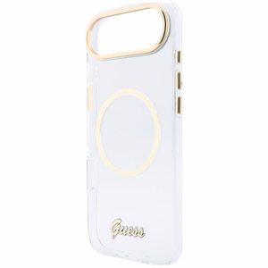 Guess IML Script Metal MagSafe Maciņš for iPhone Air - Clear