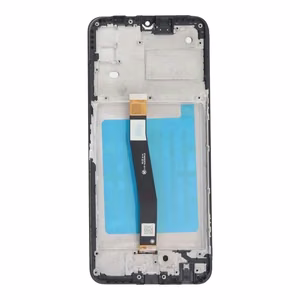 Дисплей Samsung A226 A22 5G с сенсорным стеклом чёрный и рамкой OEM