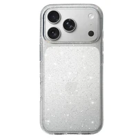 Viedtālruņa apvalks Crystal Glitter Iphone 17 Pro sudrabains