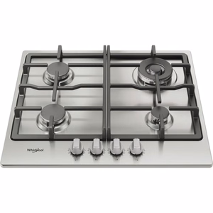Whirlpool TGML 661 IX R iebūvējama gāzes plīts virsma no nerūsējošā tērauda, 58 cm, 4 zonas