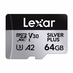 Lexar High-Performance Silver Plus microSDXC atmiņas karte 64 GB + adapteris