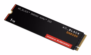 SANDISK 600xTBW rating Read speed 7300 MB/s Write speed 6300 MB/s NVMe Yes PCI Express 4.0 M.2 1000 GB POWERED BY SANDISK Black SN850X WDS100T2X0E (SSD)