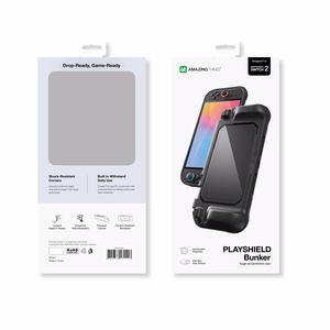 AmazingThing PlayShield Bunker aizsargstikls Nintendo Switch 2 - melns