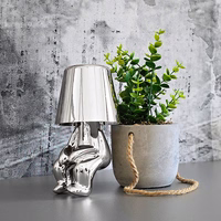 Nakts lampa Silver Man dizains L