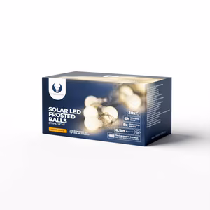 Гирлянда солнечная LED FROSTED BALLS SFB61 6,5m 30 шариков теплый белый Forever Light
