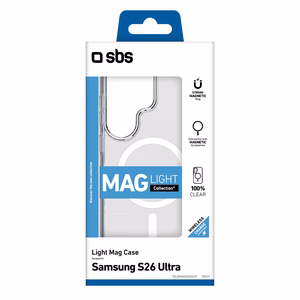 SBS Cover Light Mag aizsargvāciņš priekš Samsung Galaxy S26 Ultra saderīgs ar MagSafe - caurspīdīgs