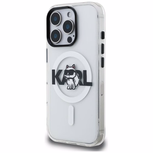 Karl Lagerfeld IML Choupette Sketch Logo MagSafe Maciņš iPhone 16 Pro Max - caurspīdīgs
