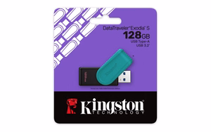 Kingston pendrive 128GB Portable USB 3.2 Gen 1 DataTraveler Exodia S (Black/Turquoise)