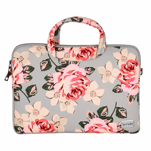 Wonder portfelis klēpjdatoram 15-16 collas pelēks un rozes