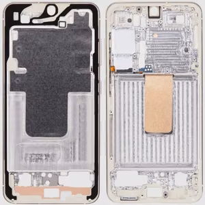 Vidējais rāmis Samsung S911 S23 (krēmkrāsa)