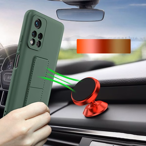 Wozinsky Kickstand Case Silicone Stand Cover for Xiaomi Redmi Note 11S / Note 11 red