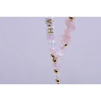 HAPPY tālruņa siksniņa, piekariņš / auklas garums 44 cm (22 cm cilpā) / uz rokas – gaiši rozā