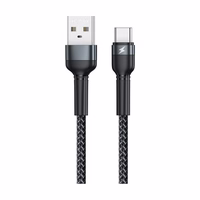 USB kabelis Remax RC-124a no USB-A uz USB-C 1,0 m melns