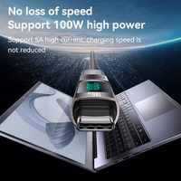 Yesido adapteris OTG GS24 - Type C (tēviņš) uz Type C (mātīte) - ar LCD displeju melns