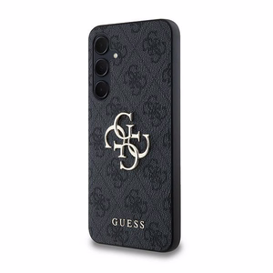 Guess 4G Big Metal Logo viedtālruņa apvalks Samsung Galaxy A35 - melns