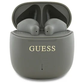 Guess Bluetooth austiņas GUTWSJ14ESGE TWS + dokstacija taupe drukāts klasiskais logotips