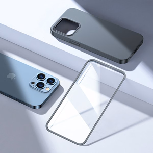 Joyroom 360 Full Чехол передняя и задняя крышка для iPhone 13 Pro + закалённое стекло серый (JR-BP935 tranish)