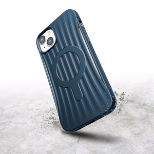 Raptic X-Doria Clutch viedtālruņa apvalks iPhone 14 Plus ar Magnētisko zilu aizmugurējo pārklājumu