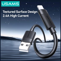 Kabelis USAMS U94 12W Lightning uz USB-A 1m melns