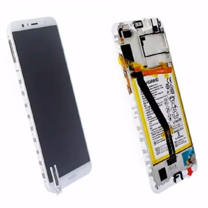 LCD ekrāns Huawei Y6 2018/Y6 Prime 2018 ar skārienekrānu, rāmi un bateriju balts oriģināls (service pack)