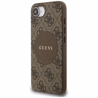 Guess 4G Circle Classic Logo Magnētiskais viedtālruņa apvalks iPhone 16e - brūns