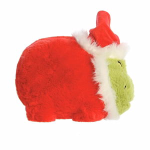 Grinch Spudsters plīša rotaļlieta/spilvens Ziemassvētku vecīša tērpā, 25 cm